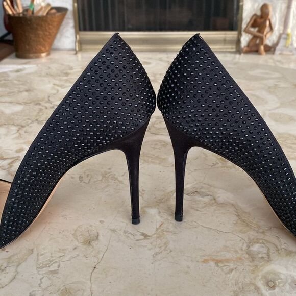 Imagine Vince Camuto Ossie Black Studded Stiletto Pumps - Picture 7 of 14